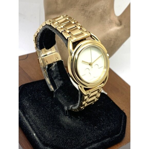 Tory Burch Women's Watch TBW7220 Miller Quartz Cream Dial Gold Stainless… - Picture 13 of 14